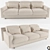 Modern and Comfortable Borgonuovo Sofa 3D model small image 1