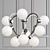 1970s Modernist Sputnik Chandelier 3D model small image 1