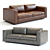 Elegant Maddox Leather Sofa: High-Detailed 3D Model 3D model small image 1