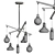 Ethereal Glass Jewel Chandelier 3D model small image 3