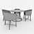 Dovetail Julian Dining Set 3D model small image 2