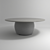 Bilbao Coffee Table: Concrete Base, Ceramic Top 3D model small image 1