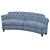 Cozy Velvet Sofa 3D model small image 1