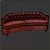 Cozy Velvet Sofa 3D model small image 3