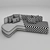 Modern Luxury 3-Seater Sofa 3D model small image 3