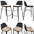 Sleek Modern Bar Stool 3D model small image 1