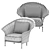 Luxurious Garden Armchair: Liz by Expormim 3D model small image 3