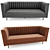 Luxe Limestone Velvet Harper Sofa 3D model small image 1