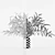 Elegant Branches Vase Set 3D model small image 3