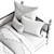 Elegant Zoe Daybed with Luxurious Accessories 3D model small image 3