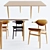 Norr11 Buffalo Dining Set - Oak Table & Leather Chairs 3D model small image 2