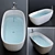 Luxury Acrylic Oval Bathtub - GALASSIA MEG11 3D model small image 1