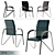 Sleek Chrome Office Chair 3D model small image 1