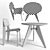 Elegant Vitra Dining Table: Stylish & Functional 3D model small image 3