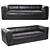 Nolita Black Reverse Stitch Sofa 3D model small image 1