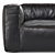 Nolita Black Reverse Stitch Sofa 3D model small image 2