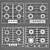 Gas Cooktop Set (Bosch, Siemens, Gorenje, Asko) 3D model small image 3