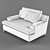 MALTA Stylish Fabric Armchair 3D model small image 3