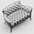 Mini Brera Medea HE202: Italian Art Deco Sofa 3D model small image 3