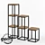 Industrial Wood and Metal Rack 3D model small image 1