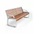 Modern Outdoor Bench Set - Portiqoa by Mmcite 3D model small image 2
