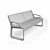 Modern Outdoor Bench Set - Portiqoa by Mmcite 3D model small image 3