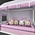 Montessori House Bed with Friends Safari Canopy 3D model small image 3