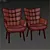 Elegant Tufted Armchair 3D model small image 3