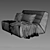 Luxurious Chelsea Leather Sofa 3D model small image 3