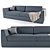 Golfo Modular Sofa: Dynamic Simplicity 3D model small image 1