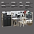 IKEA Work Zone Furniture Set 3D model small image 1