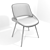 Modern Grey Walnut Chair 3D model small image 2
