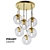 Elegant Glass and Brass Lamp 3D model small image 1