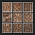 Rustic Wooden Squares Set - Wall Decor 3D model small image 1