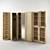 Versatile Four-Compartment Wall Cabinets 3D model small image 1