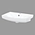 Elegant Carina 60 Basin: Classic White 3D model small image 1