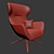 Poliform Mad Joker Revolving Armchair: Contemporary Comfort and Style 3D model small image 3