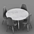 Modern Dining Table Set 3D model small image 1