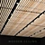 Elegant Wooden Ceiling with Aluminum Lights 3D model small image 1