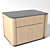 Modern AGERA Nightstand: Sleek Design, Spacious Storage 3D model small image 1