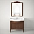 Kerasan Retro Vanity Set: Sink, Cabinet, Mirror 3D model small image 1