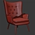 Elegant Aarmo Wing Chair 3D model small image 3