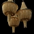 Elegant Ethnic Brass Chandelier - Eichholtz Martinez 3D model small image 1
