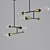 Modern Tangle Pendant Chandelier 3D model small image 1