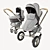 Timeless Elegance: Silver Cross Surf Stroller 3D model small image 1