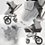 Timeless Elegance: Silver Cross Surf Stroller 3D model small image 2