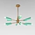 Turquoise Modern Metal Chandelier 3D model small image 1