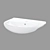 ERI65 Inset Sink: Stylish White Basin 3D model small image 1