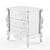 Elegant French 3 Drawer Nightstand 3D model small image 3