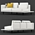 Elegant Nocelle 3 Seater Sofa Set 3D model small image 2